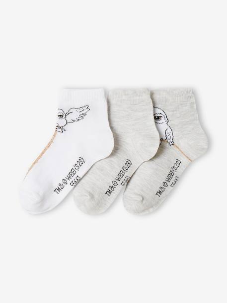 3er-Pack Kinder Socken HARRY POTTER hellgrau meliert 2