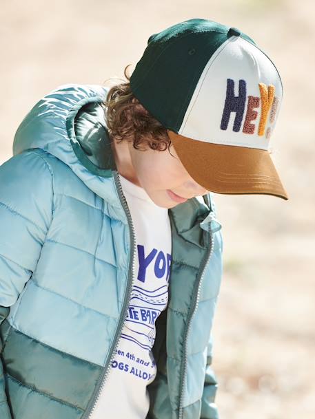 Jungen Cap - beige+blau - 1