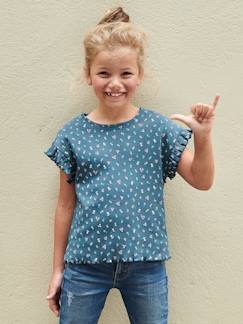 Maedchenkleidung-Shirts & Rollkragenpullover-Shirts-Mädchen T-Shirt mit Blumenmuster