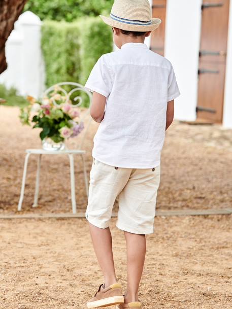 Festliche Jungen Shorts, Bundweite verstellbar blau+hellbeige+marine+salbeigrün 13