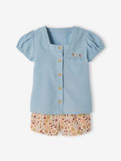 Babymode-Baby-Sets-Mädchen Baby-Set: Bluse & Shorts