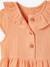 Mädchen Baby Kleid grün+orange 11