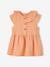 Mädchen Baby Kleid grün+orange 9