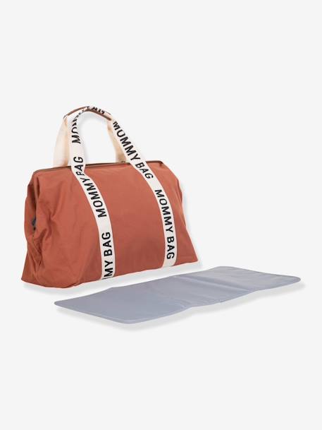 Wickeltasche MOMMY BAG CHILDHOME grün+terrakotta+wollweiß 12