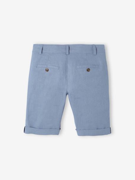 Festliche Jungen Shorts, Bundweite verstellbar blau+hellbeige+marine+salbeigrün 4