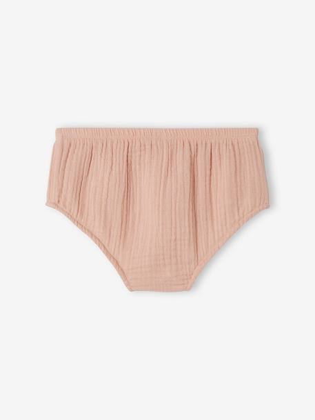 Mädchen Baby Slip für Kleider wollweiß+zartrosa 5