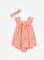 Mädchen Baby-Set: Kleid, Höschen & Haarband - koralle - 1