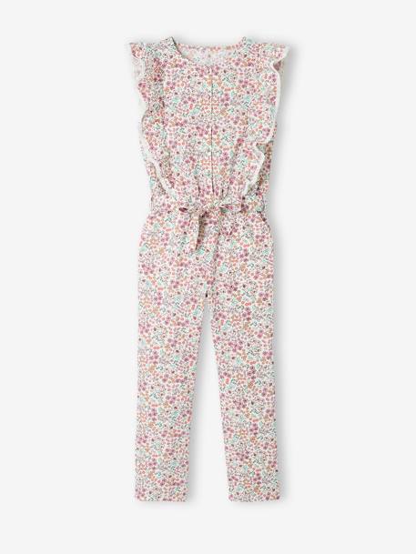 Mädchen Jumpsuit mit Volants Oeko-Tex - wollweiß - 4