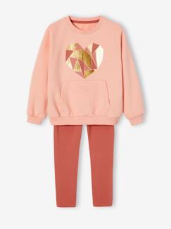 Maedchenkleidung-Sportbekleidung-Mädchen Sport-Set: Sweatshirt & Leggings