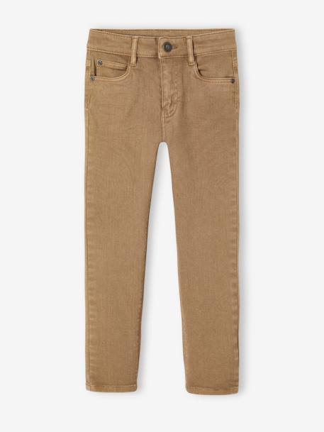 Jungen Slim-Fit-Hose, Hüftweite COMFORT, Bundweite verstellbar beige+dunkelblau 5