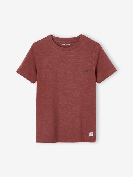 Jungen T-Shirt BASIC, personalisierbar Oeko-Tex blaugrau+bordeaux+graugrün+mandarine+marine+türkis+wollweiß 10