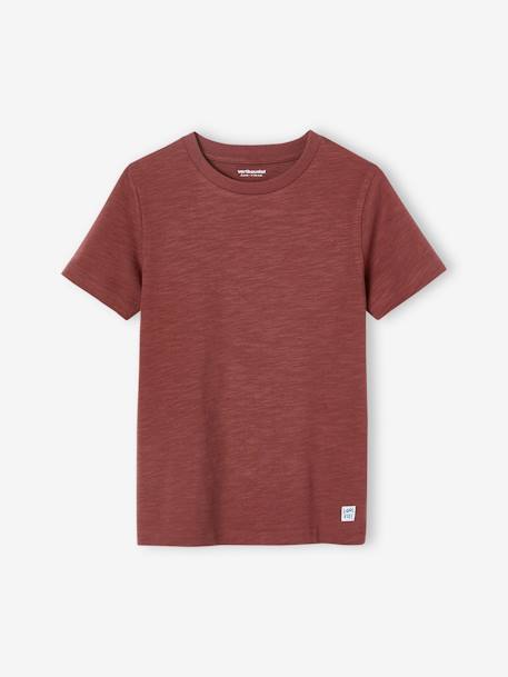 Jungen T-Shirt BASIC, personalisierbar Oeko-Tex - blaugrau+bordeaux+graugrün+mandarine+marine+türkis+wollweiß - 9