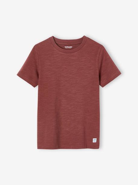 Jungen T-Shirt BASIC, personalisierbar Oeko-Tex - blaugrau+bordeaux+graugrün+mandarine+marine+wollweiß - 9