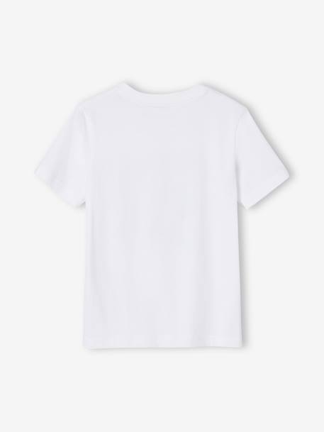 Jungen T-Shirt mit Wendepailletten - grau meliert+wollweiß - 7