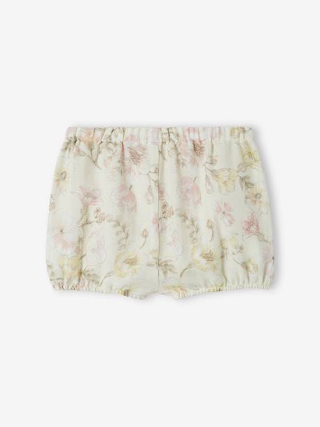 Festliche Baby Shorts aus Musselin - wollweiß - 2