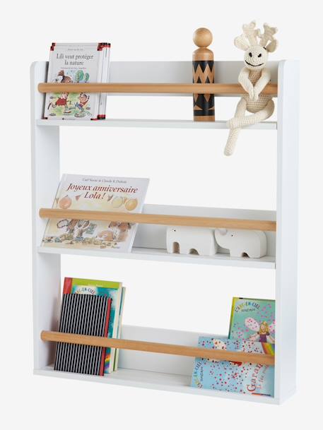 Kinderzimmer Bücherregal KONFETTI, 3 Böden weiß/natur 4