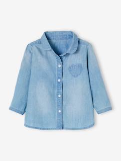 Babymode-Hemden & Blusen-Mädchen Baby Jeansbluse Oeko-Tex, personalisierbar