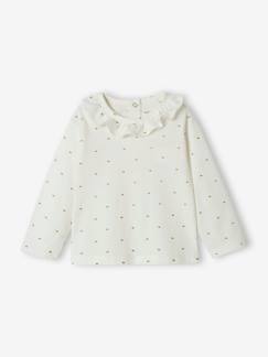 Babymode-Mädchen Baby Shirt mit Volantkragen, personalisierbar