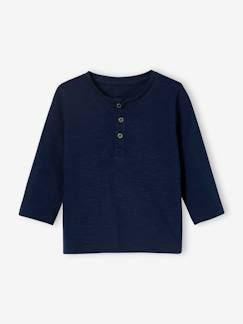 -Jungen Baby Henley-Shirt BASIC, personalisierbar Oeko-Tex