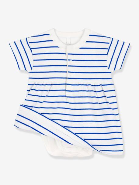 Baby Body-Kleid PETIT BATEAU Oeko-Tex weiß 4