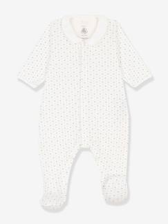 Babymode-Baby Strampler mit Bubi-Kragen PETIT BATEAU, Bio-Baumwolle Oeko-Tex