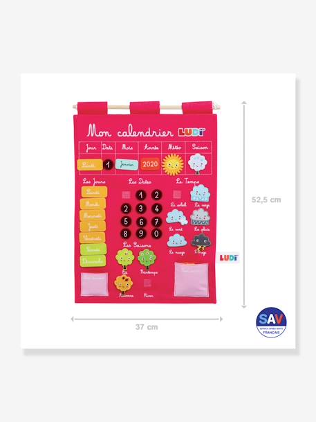 Kinder Lernkalender LUDI blau+rosa 10