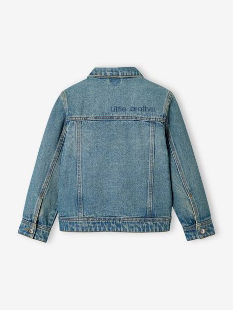 Kinder Oversized-Jeansjacke waterless Oeko-Tex, personalisierbar blue stone 8