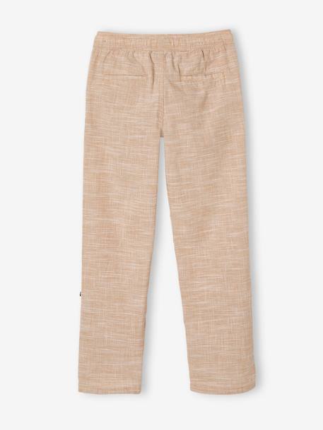 Jungen 3/4-Hose, Beinlänge verstellbar Oeko-Tex beige meliert+hellblau 4