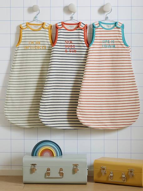 Baby Sommerschlafsack SUMMER DREAMS Oeko-Tex braun gestreift+grün gestreift+marine gestreift 3