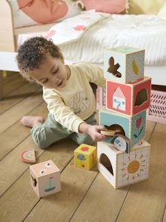 Baby Stapelturm mit Steckspiel aus Holz FSC®  [numero-image]