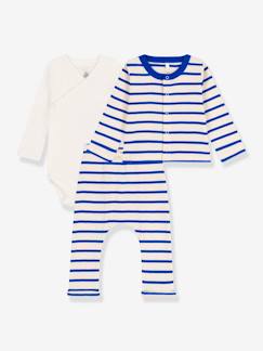 -3-teiliges Baby-Set PETIT BATEAU, Bio-Baumwolle Oeko-Tex