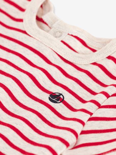 Baby T-Shirt PETIT BATEAU, Bio-Baumwolle Oeko-Tex rot/weiß gestreift 2