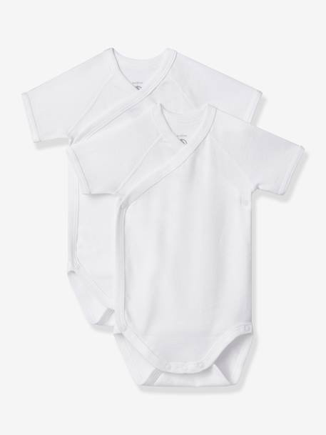 2er-Pack Baby Kurzarmbodys PETIT BATEAU - weiß - 1