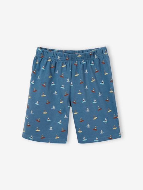 2er-Pack kurze Jungen Schlafanzüge SUMMER SURF Oeko-Tex - blau - 3