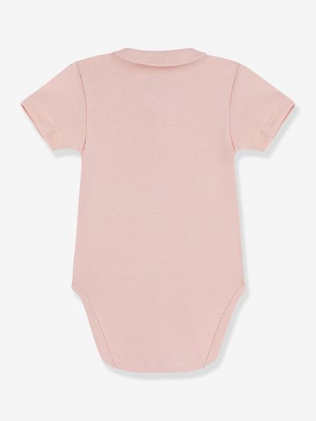 Baby Kurzarmbody mit Kragen PETIT BATEAU, Bio-Baumwolle rosa 2