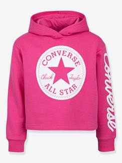 Maedchenkleidung-Pullover, Strickjacken & Sweatshirts-Sweatshirts-Mädchen Kapuzensweatshirt CHUCK PATCH CROPPED HOODIE CONVERSE