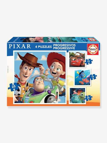 4er-Set Kinder Puzzles PIXAR EDUCA, 12-25 Teile mehrfarbig 1