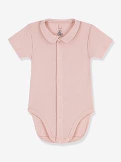 -Baby Kurzarmbody mit Kragen PETIT BATEAU, Bio-Baumwolle