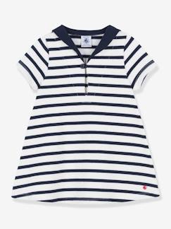 Babymode-Mädchen Baby Kleid PETIT BATEAU, Bio-Baumwolle