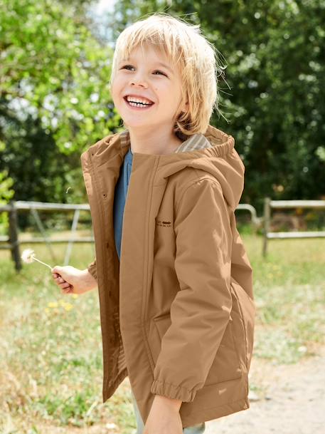 Jungen Jacke mit Kapuze beige 4