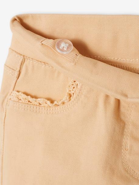 Mädchen Shorts, Makrameespitze BASIC erdbeere+grün+pfirsich 9