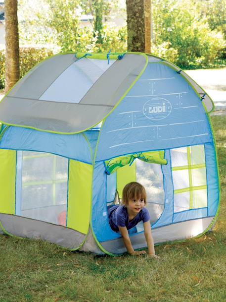 Kinder Spielzelt, Spielhaus COTTAGE mit UV-Schutz LUDI - blau/grün/grau - 6