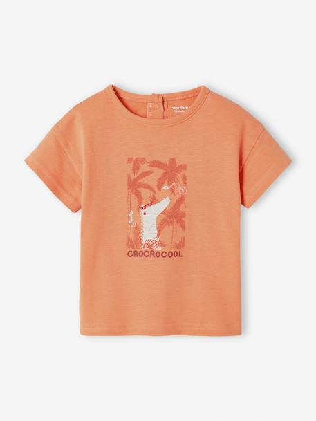 Baby T-Shirt, Krokodil orange 1