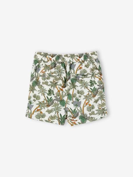 Baby Shorts mit Leinen wollweiß 2