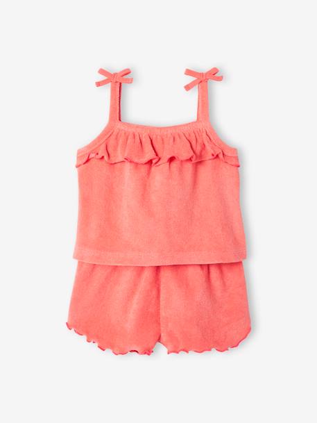 Baby-Set: Trägertop & Shorts - koralle - 1