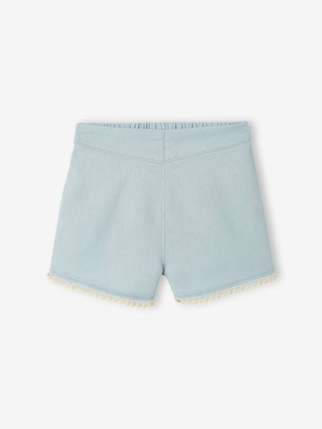 Baby Shorts mit Pompons hellblau 2