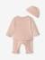 3-teiliges Baby-Set für Neugeborene, Sweatware beige meliert+zartrosa 13