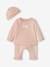 3-teiliges Baby-Set für Neugeborene, Sweatware beige meliert+zartrosa 9