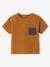 Baby T-Shirt mit Materialmix - karamell - 2
