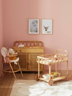 -Puppen Servierwagen aus Rattan MINI BOHO